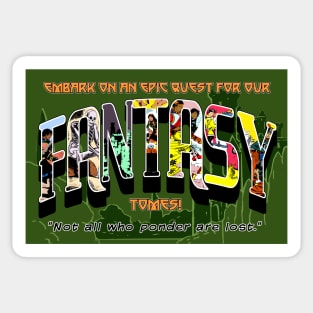 Library Genre Postcard - Fantasy Sticker